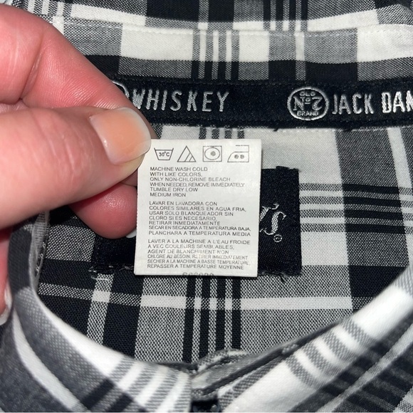 Jack Daniels Wrangler Button Western Shirt Plaid  Mens Sz XL Embroidered Logo - Picture 6 of 12